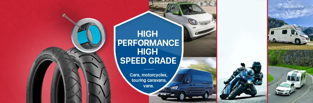 Rated up to speeds of 150 mph. Suitable for cars, light commercial vehicles, motorhomes, motorcycles, touring caravans and trailers. Seals punctures caused by puncturing objects up to 6mm in diameter, but in the event that the puncturing object has caused excessive tyre damage PunctureSafe will obstruct escaping air causing the tyre to deflate slow and controlled allowing the driver to remove the vehicle from a potentially dangerous location. Reduces costly downtime for fleet operators.